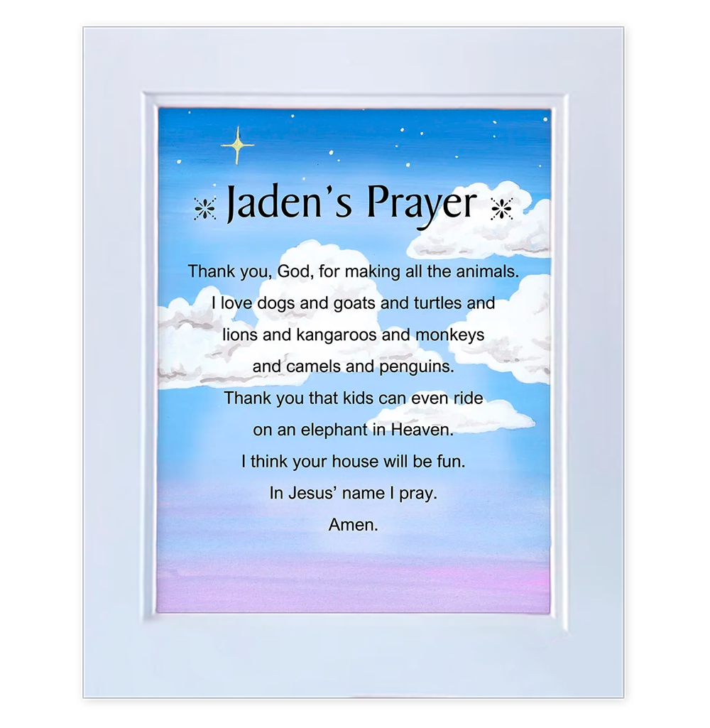 All the Animals – Double-mat 11x14 Personalized Prayer Print